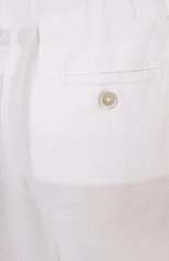Женские льняные шорты 120% LINO белого цвета, арт. Y0W29BR/F753/000 | Фото 5 (Женское Кросс-КТ: Шорты-одежда; Длина Ж (юбки, платья, шорты): Мини; Материал внешний: Лен; Стили: Кэжуэл)