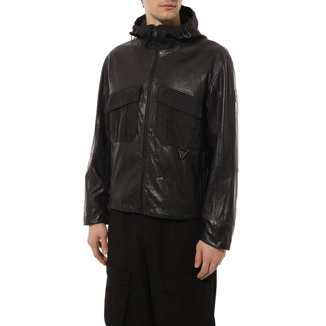 фото Кожаная куртка boss orange