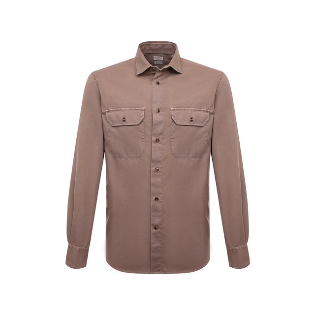 фото Хлопковая рубашка brunello cucinelli