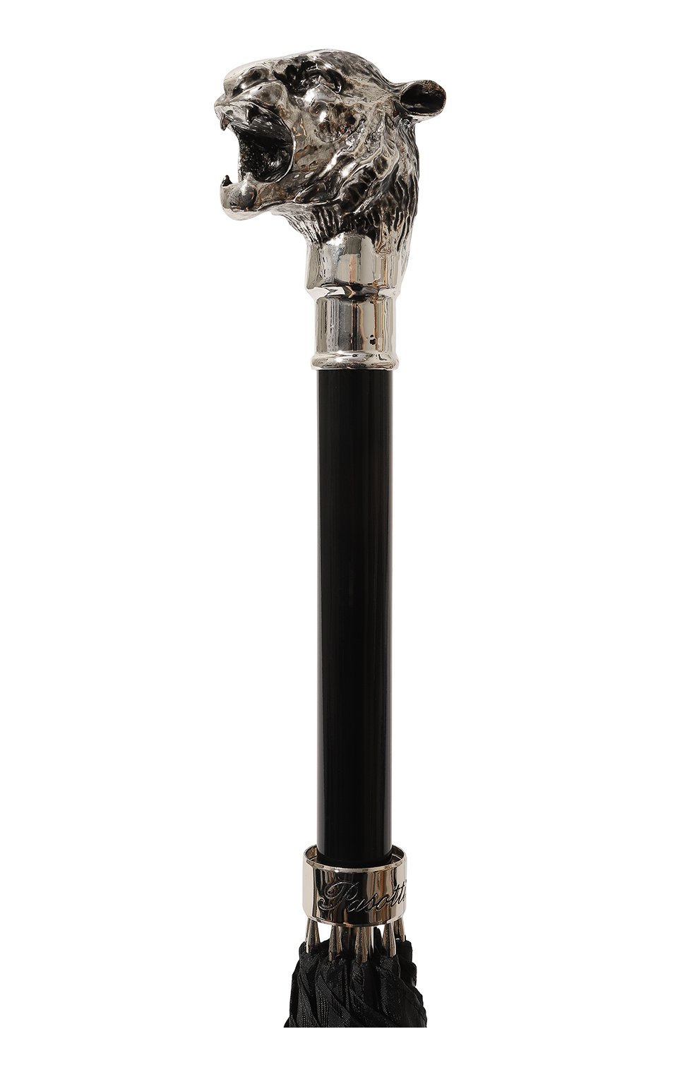 Мужской зонт-трость PASOTTI OMBRELLI темно-серого цвета, арт. 0MITU0 478/RAS0 6277/1 | Фото 5 (Материал: Текстиль, Синтетический материал, Металл)