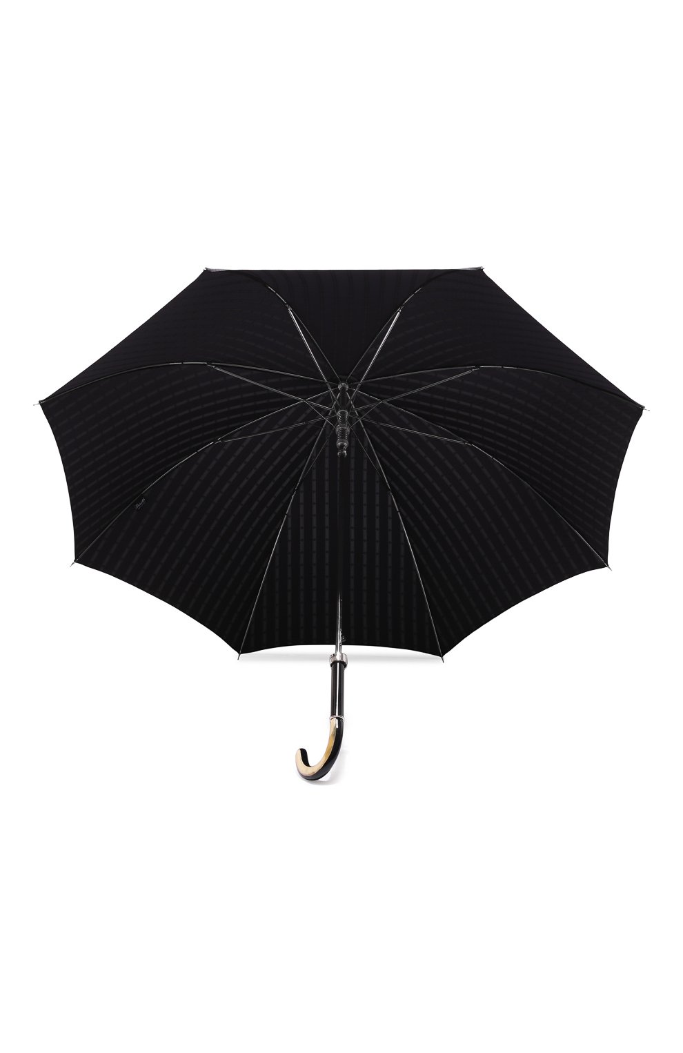 Мужской зонт-трость PASOTTI OMBRELLI черного цвета, арт. 0MITU0 478/RAS0 6279/1 | Фото 3 (Материал: Текстиль, Синтетический материал, Металл)