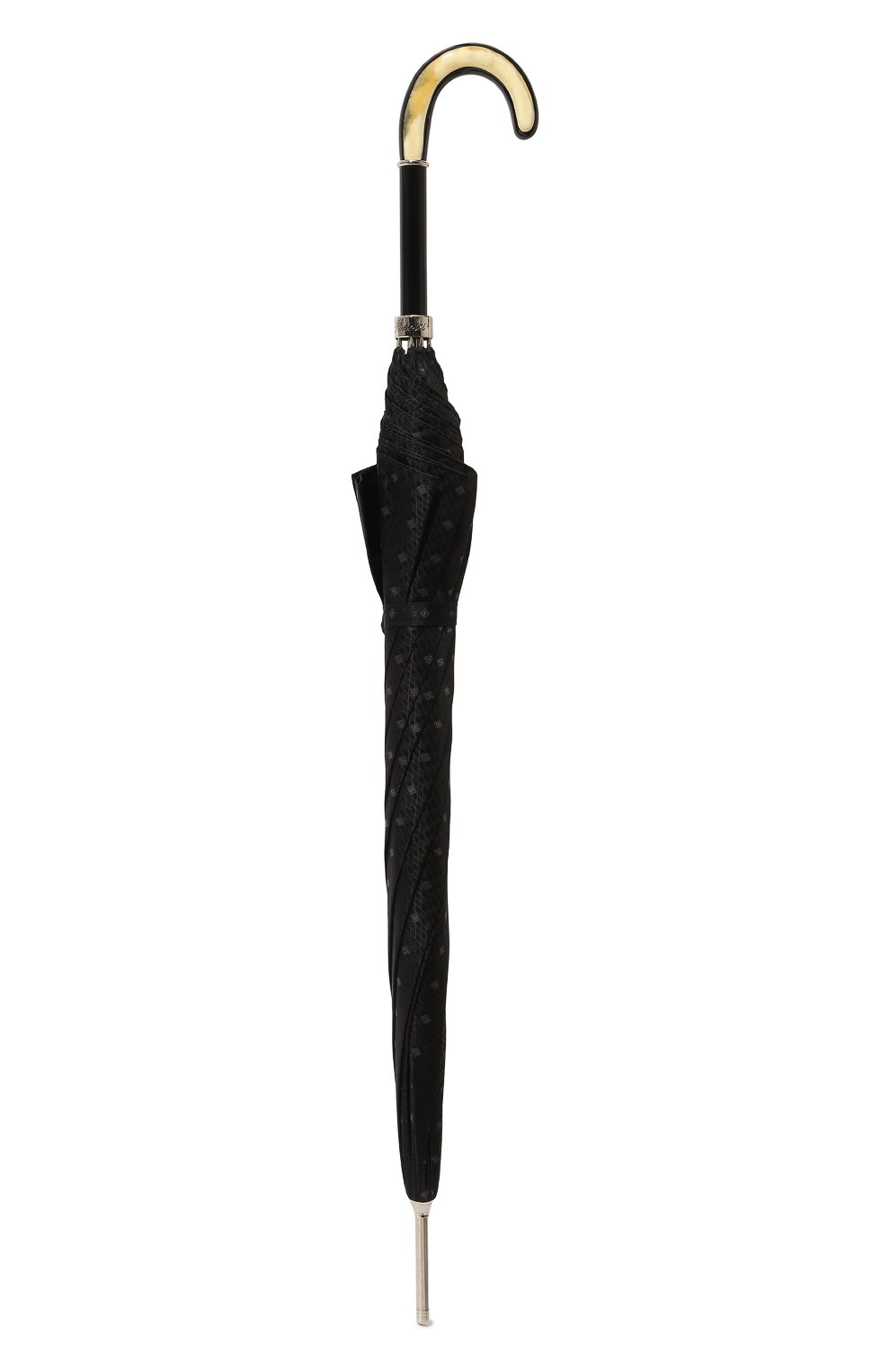 Мужской зонт-трость PASOTTI OMBRELLI черного цвета, арт. 0MITU0 478/RAS0 6279/1 | Фото 4 (Материал: Текстиль, Синтетический материал, Металл)