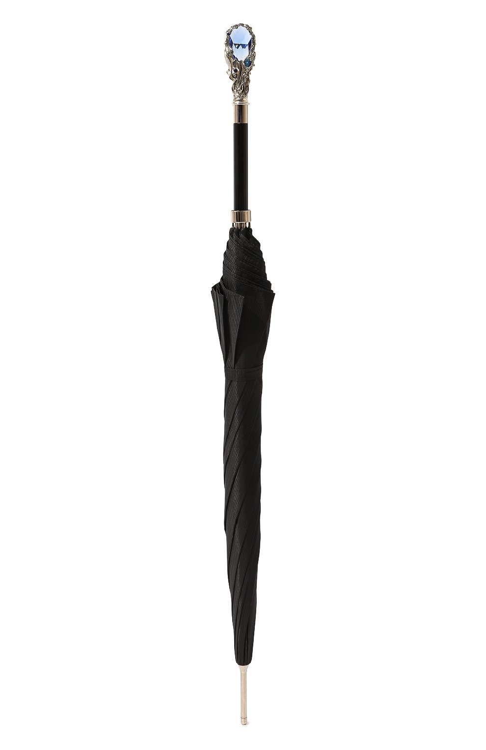 Мужской зонт-трость PASOTTI OMBRELLI черного цвета, арт. 0MITU0 478/RAS0 6768/1 | Фото 4 (Материал: Текстиль, Синтетический материал, Металл)