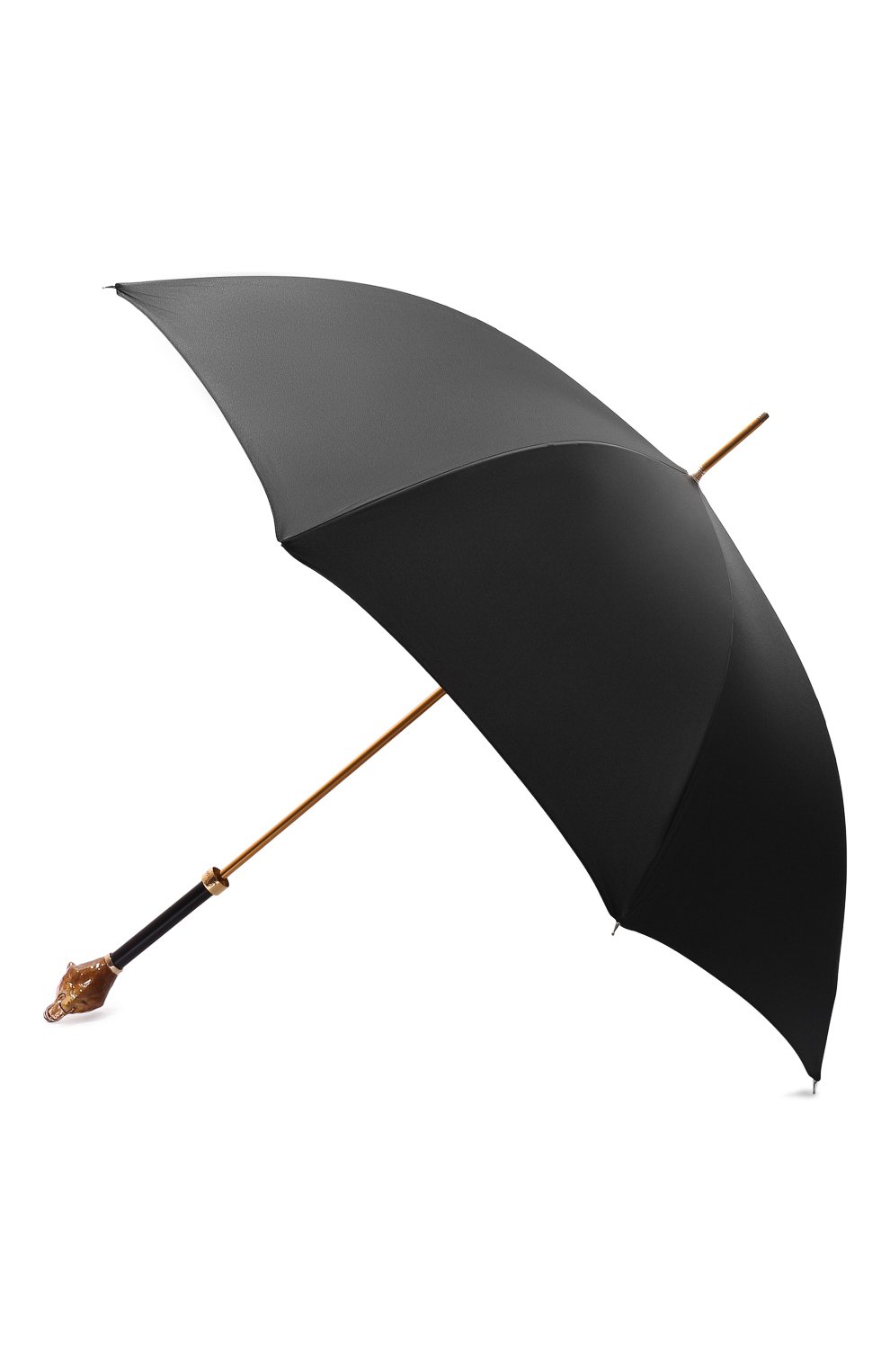 Мужской зонт-трость PASOTTI OMBRELLI черного цвета, арт. 0MITU0 479/RAS0 0XF0RD/18 | Фото 2 (Материал: Текстиль, Синтетический материал, Металл)
