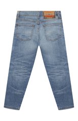 Детские джинсы DIESEL голубого цвета, арт. 00J4HK/KXBHN | Фото 2 (Материал внешний: Хлопок; Детали: Потертости)