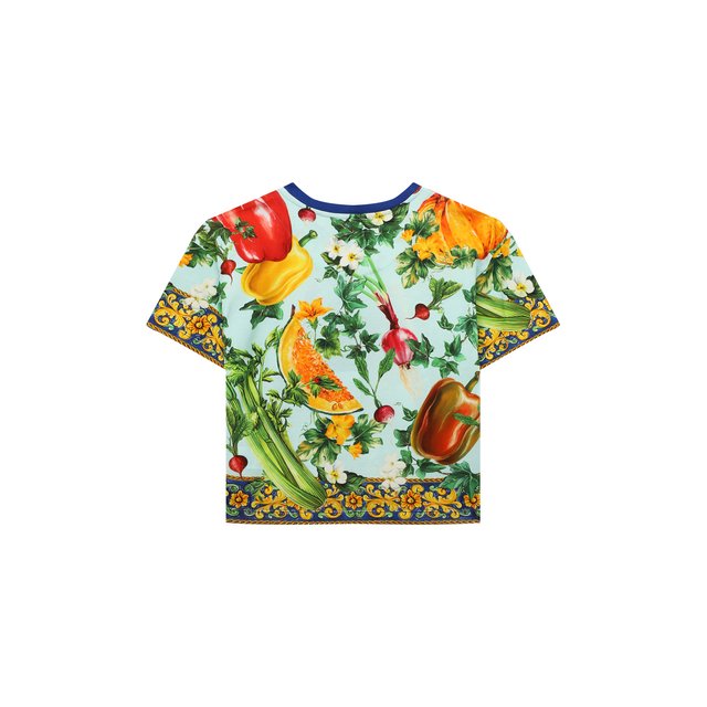Хлопковая футболка Dolce & Gabbana L5JTHX/G7I0W/8-14 Фото 2