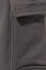 Мужские хлопковые джоггеры HINNOMINATE серого цвета, арт. HUS3/HNM188 | Фото 5 (Длина (брюки, джинсы): Стандартные; Материал внешний: Хлопок; Стили: Спорт-шик; Силуэт М (брюки): Джоггеры)