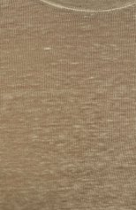 Мужская льняная футболка 120% LINO хаки цвета, арт. Y0M7186/000E908/S00 | Фото 5 (Принт: Без принта; Рукава: Короткие; Длина (для топов): Стандартные; Материал внешний: Лен; Стили: Кэжуэл)
