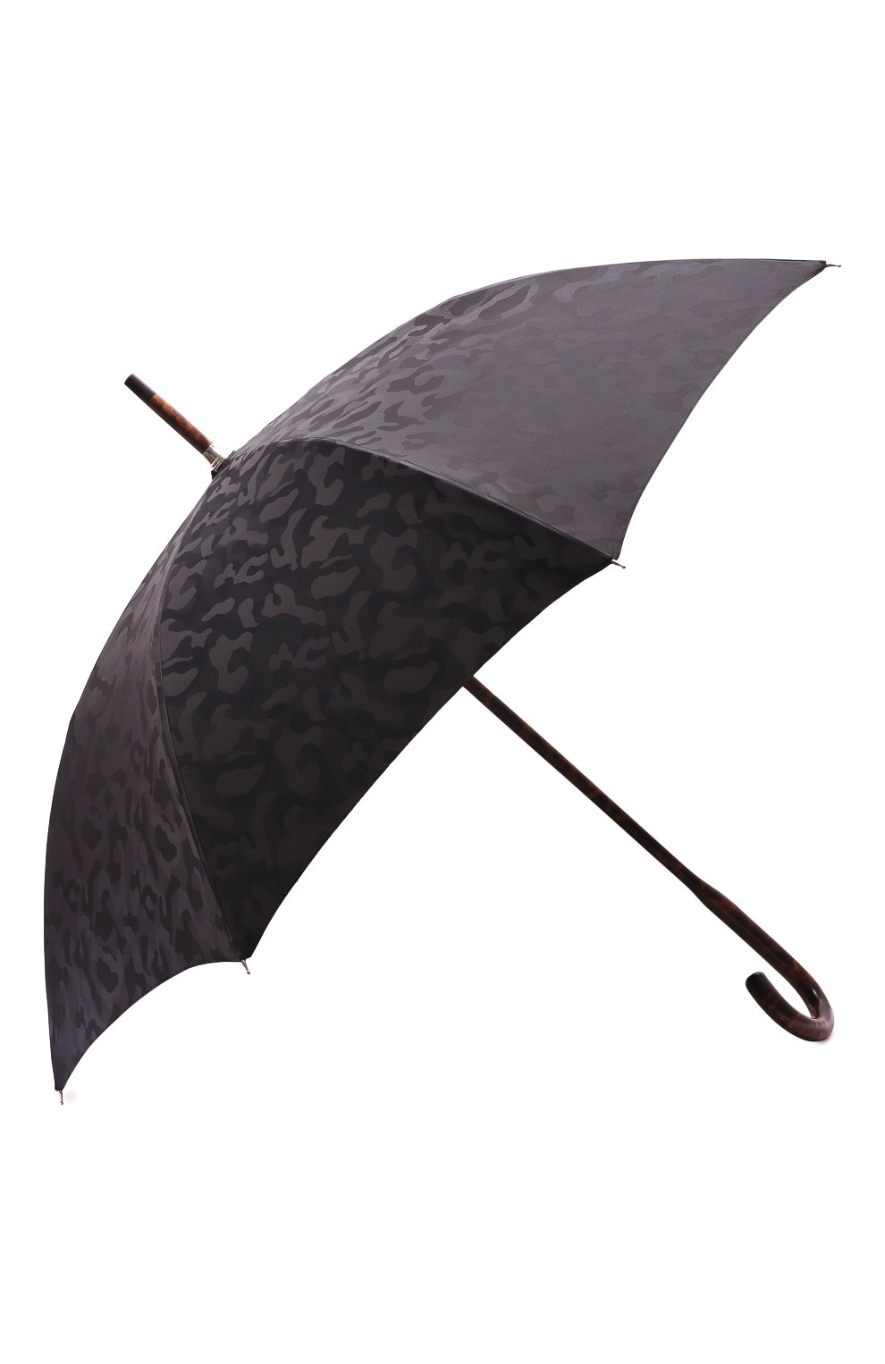 Мужской зонт-трость PASOTTI OMBRELLI черного цвета, арт. 0MITU0 142/MILITARE 11780/142 | Фото 2 (Материал: Текстиль, Синтетический материал, Металл)