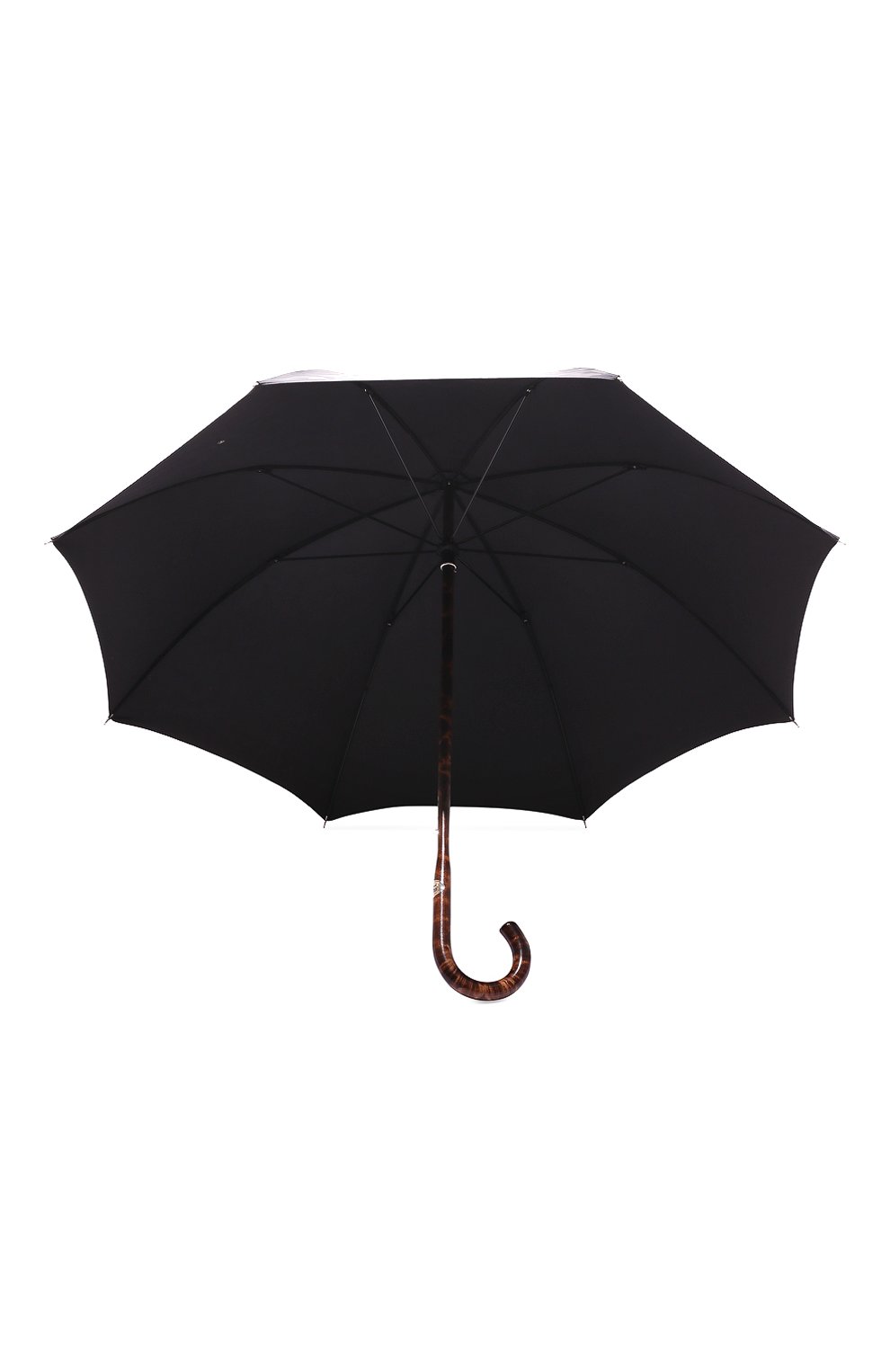 Мужской зонт-трость PASOTTI OMBRELLI черного цвета, арт. 0MITU0 142/MILITARE 11780/142 | Фото 3 (Материал: Текстиль, Синтетический материал, Металл)