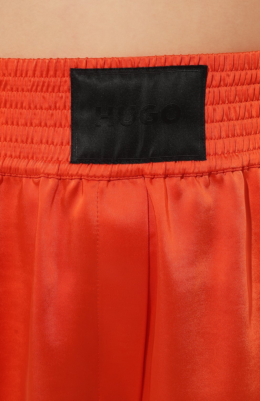 Женские шорты HUGO красного цвета, арт. 50495257 | Фото 5 (Женское Кросс-КТ: Шорты-одежда; Длина Ж (юбки, платья, шорты): Мини; Материал внешний: Синтетический материал; Стили: Спорт-шик)