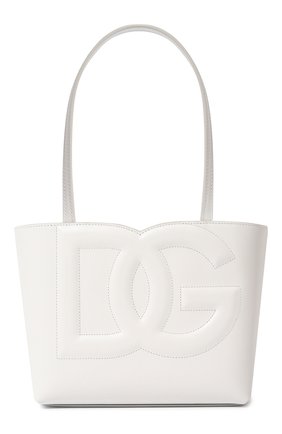 Женский сумка-тоут dg logo medium DOLCE & GABBANA белого цвета, арт. BB7337/AW576 | Фото 1