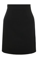 Женская шерстяная юбка DOLCE & GABBANA черного цвета, арт. F4CJNT/FUBCI | Фото 1 (Материал внешний: Шерсть; Длина Ж (юбки, платья, шорты): Мини; Женское Кросс-КТ: Юбка-одежда; Материал подклада: Синтетический материал; Стили: Кэжуэл)