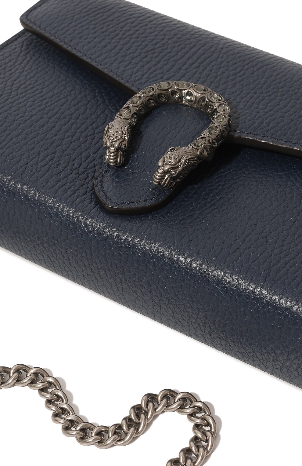 Женская сумка dionysus mini GUCCI темно-синего цвета, арт. 401231 CAOGN | Фото 3 (Сумки-технические: Сумки через плечо; Материал: Натуральная кожа; Размер: mini; Ремень/цепочка: На ремешке)