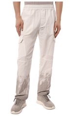 Мужские брюки-карго 44 LABEL GROUP белого цвета, арт. B0030124/FA160/P176 | Фото 3 (Силуэт М (брюки): Карго; Длина (брюки, джинсы): Стандартные; Случай: Повседневный; Материал внешний: Синтетический материал, Хлопок; Стили: Гранж)