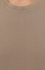 Мужская хлопковая футболка CAPOBIANCO бежевого цвета, арт. 14M660.AL01 | Фото 5 (Принт: Без принта; Рукава: Короткие; Длина (для топов): Стандартные; Материал внешний: Хлопок; Стили: Кэжуэл)