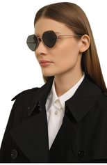 Женские солнцезащитные очки GUCCI черного цвета, арт. GG1182S 001 | Фото 2 (Кросс-КТ: С/з-унисекс; Тип очков: С/з; Очки форма: Круглые; Оптика Гендер: оптика-унисекс)