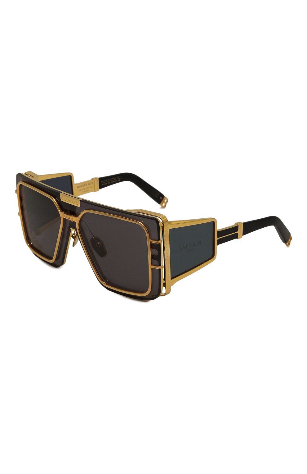 Женские солнцезащитные очки BALMAIN черного цвета, арт. BPS-102K | Фото 1 (Кросс-КТ: С/з-унисекс; Тип очков: С/з; Очки форма: Маска; Оптика Гендер: оптика-унисекс)