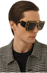 Женские солнцезащитные очки BALMAIN черного цвета, арт. BPS-102K | Фото 3 (Кросс-КТ: С/з-унисекс; Тип очков: С/з; Очки форма: Маска; Оптика Гендер: оптика-унисекс)