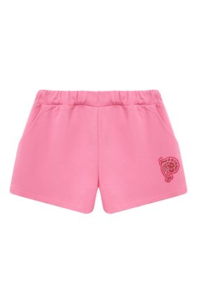Детские хлопковые шорты EMILIO PUCCI розового цвета, арт. PS6B39 | Фото 1 (Материал внешний: Хлопок)