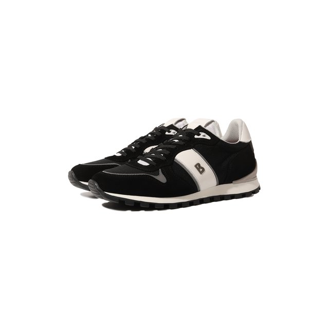 Комбинированные кроссовки Porto Bogner чёрно-белого цвета