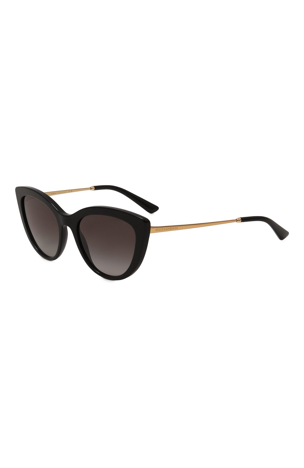 Женские солнцезащитные очки DOLCE & GABBANA черного цвета, арт. 4408-501/8G | Фото 1 (Материал: Пластик, Металл; Тип очков: С/з; Оптика Гендер: оптик а-женское; Очки форма: Cat-eye)