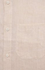 Детская льняная рубашка BRUNELLO CUCINELLI кремвого цвета, арт. BB608C330B | Фото 3 (Рукава: Длинные; Случай: Повседневный; Материал внешний: Лен)