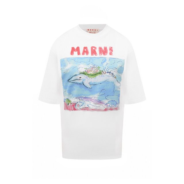 фото Хлопковая футболка marni