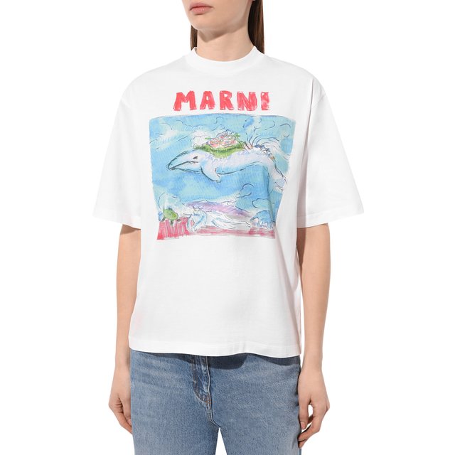 фото Хлопковая футболка marni