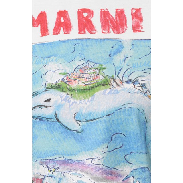 фото Хлопковая футболка marni