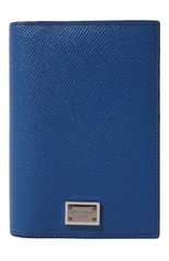 Мужской кожаная обложка для паспорта DOLCE & GABBANA синего цвета, арт. BP2215/AG219 | Фото 1 (Материал: Натуральная кожа; Кросс-КТ: обложки и футляры)