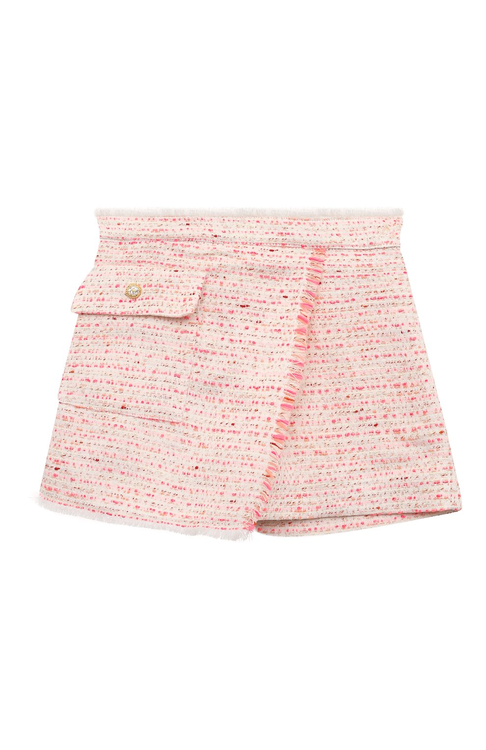 Детские юбка-шорты DESIGNERS CAT розового цвета, арт. 100000K01001303/10A-12A | Фото 1 (Материал внешний: Синтетический материал, Хлопок; Материал подклада: Хлопок)