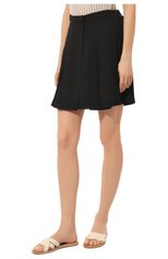Женская юбка из вискозы и льна BRUNELLO CUCINELLI черного цвета, арт. MH579B1075 | Фото 3 (Женское Кросс-КТ: Юбка-одежда; Материал внешний: Вискоза; Стили: Кэжуэл)
