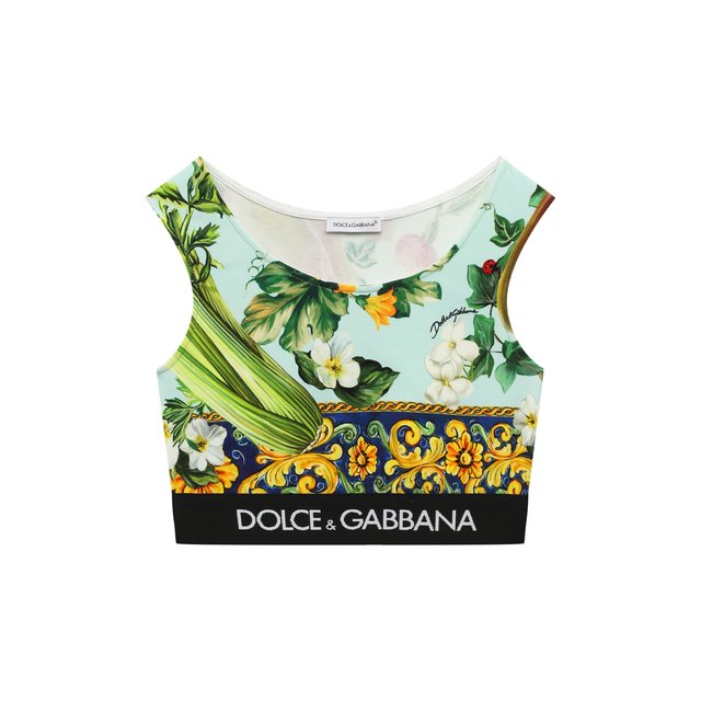 Хлопковый топ Dolce & Gabbana L5JN73/G7I0R/2-6