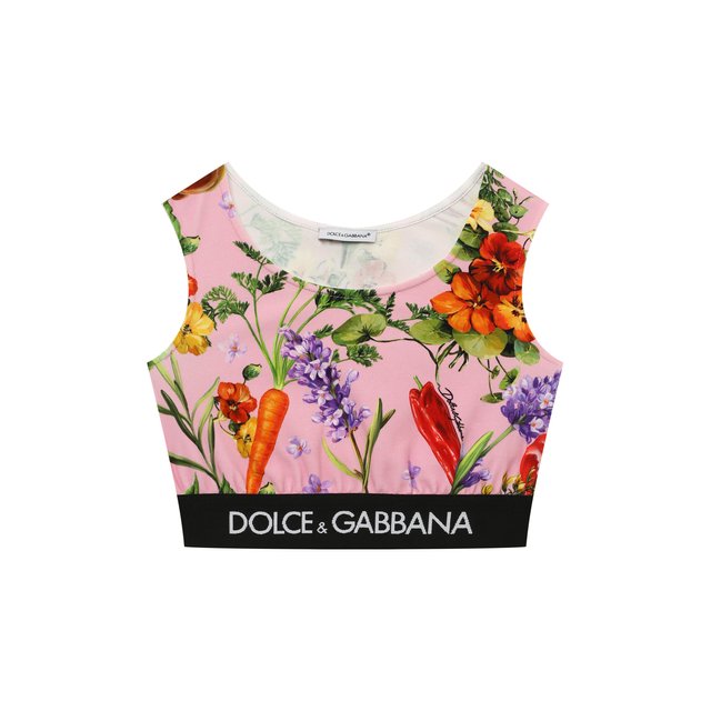 Хлопковый топ Dolce & Gabbana L5JN73/G7I0S/8-14