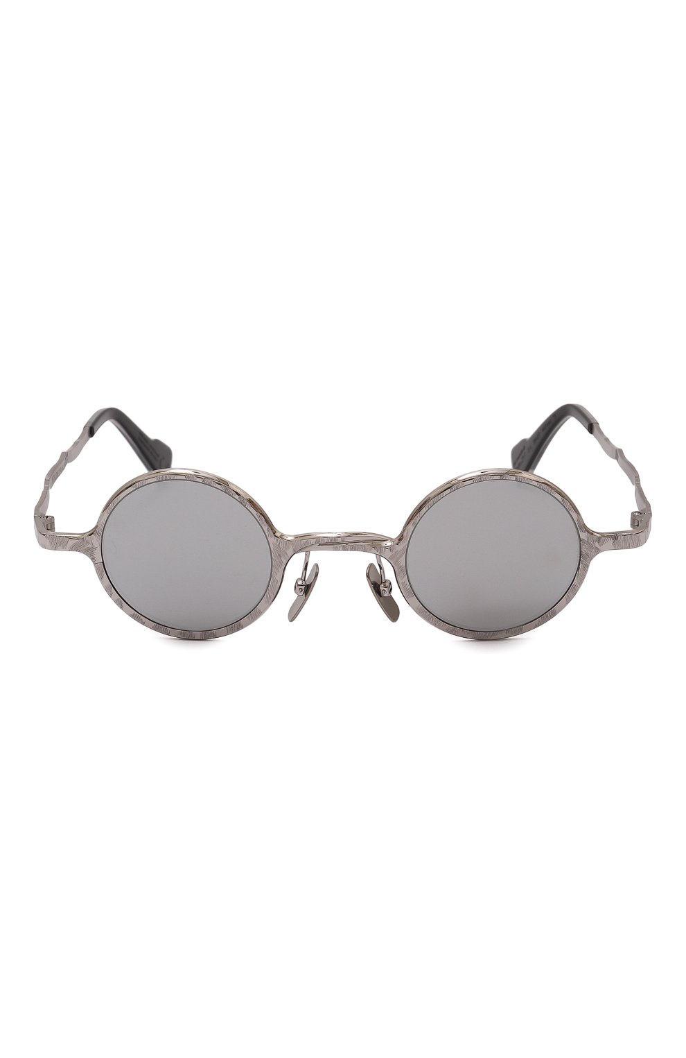 Женские солнцезащитные очки KUB0RAUM серебряного цвета, арт. Z17 SIL SILVER | Фото 4 (Кросс-КТ: С/з-унисекс; Тип очков: С/з; Очки форма: Круглые; Оптика Гендер: оптика-унисекс)
