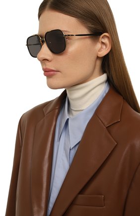Женские солнцезащитные очки PROJEKT PRODUKT черного цвета, арт. RS10(S) C1G | Фото 2 (Тип очков: С/з; Кросс-КТ: С/з-унисекс; Оптика Гендер: оптика-унисекс; Очки форма: Авиаторы)