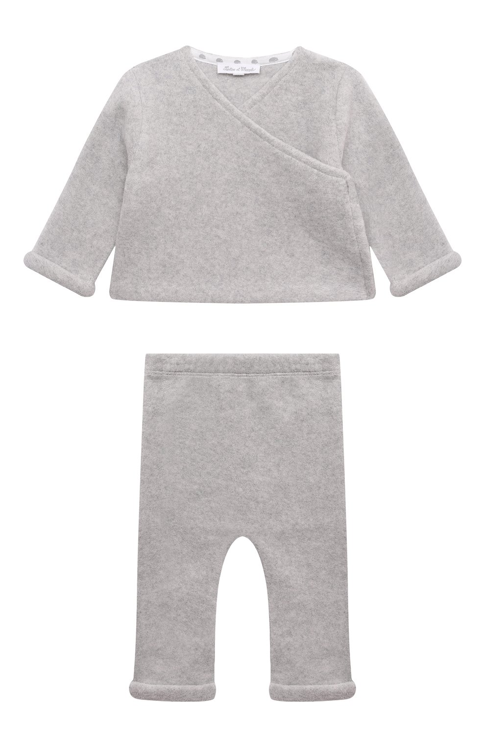 Детский комплект из кардигана и брюк TARTINE ET CHOCOLAT серого цвета, арт. TV36020/1M-12M | Фото 1