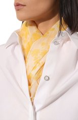 Женский шарф из кашемира и шелка COLOMBO желтого цвета, арт. S8_70X200/2500-U-IZ | Фото 3 (Материал: Текстиль, Кашемир, Шерсть)