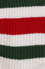 Женские хлопковые носки GUCCI белого цвета, арт. 452817 3G610 | Фото 2 (Материал внешний: Хлопок)