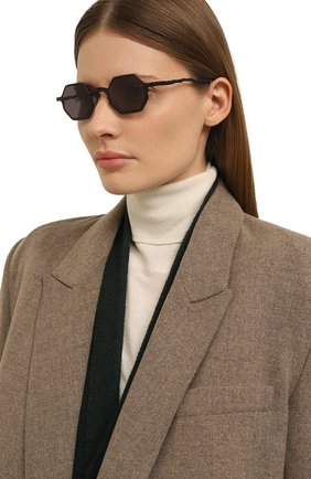 Женские солнцезащитные очки KUB0RAUM черного цвета, арт. Z19 BM 2GREY | Фото 2 (Тип очков: С/з; Кросс-КТ: С/з-унисекс; Материал: Металл; Оптика Гендер: оптика-унисекс; Очки форма: Круглые)