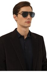 Мужские солнцезащитные очки ZILLI синего цвета, арт. MIP-65062-LUNET/0001 | Фото 2 (Кросс-КТ: С/з-мужское; Тип очков: С/з; Очки форма: Авиаторы; Оптика Гендер: оптика-мужское)