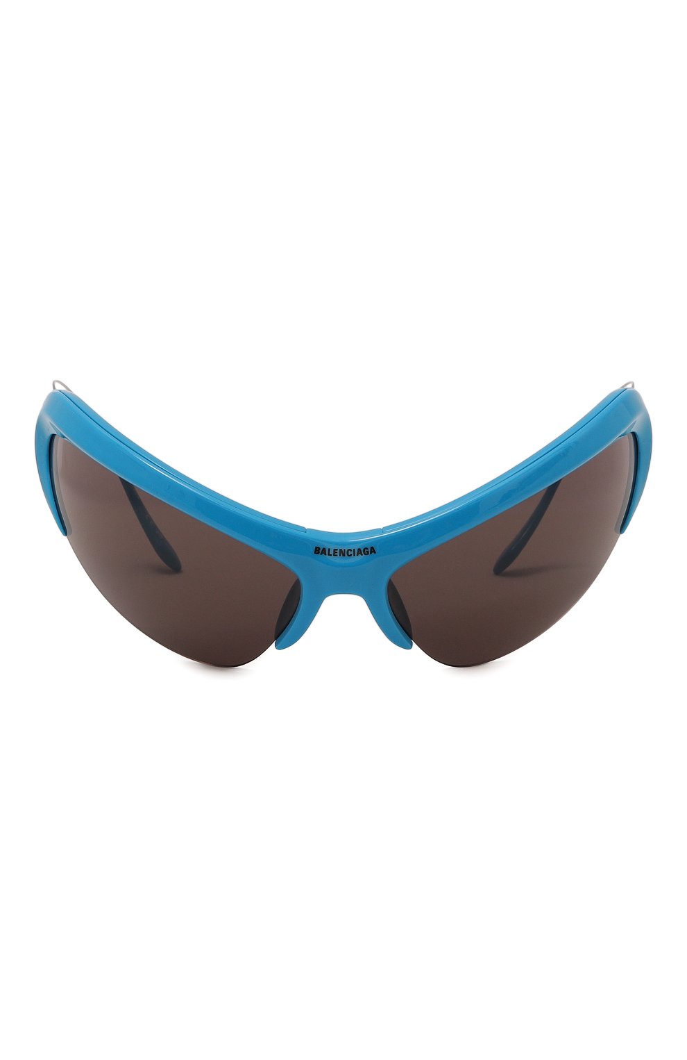 Женские солнцезащитные очки BALENCIAGA голубого цвета, арт. BB0232S 004 | Фото 4 (Кросс-КТ: С/з-унисекс; Тип очков: С/з; Очки форма: Маска, Креативные; Оптика Гендер: оптика-унисекс)