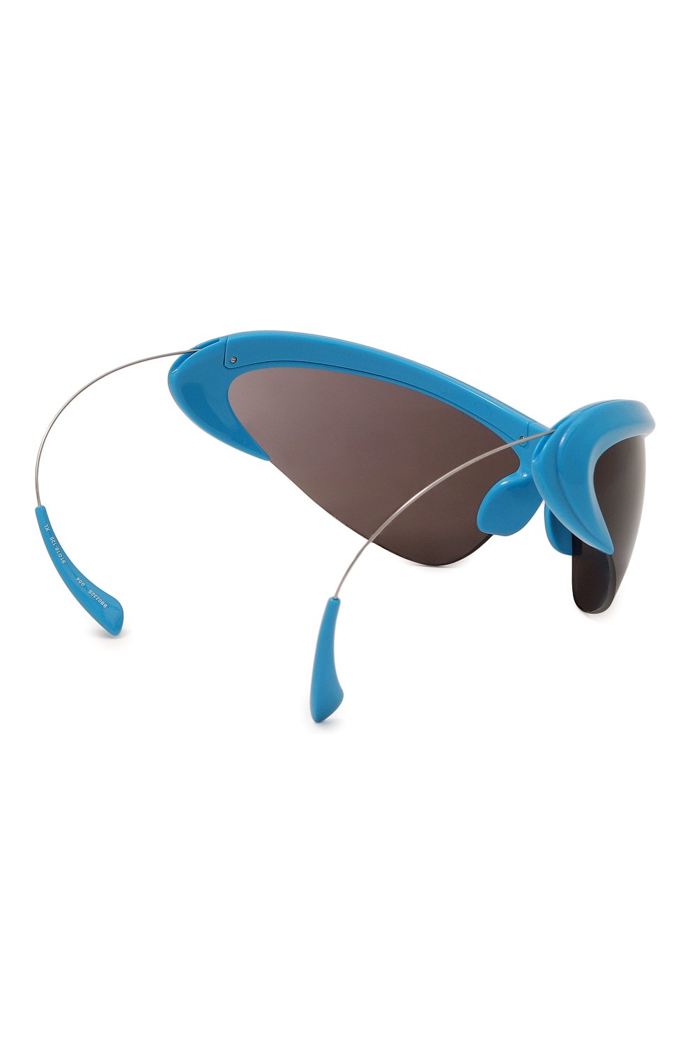 Женские солнцезащитные очки BALENCIAGA голубого цвета, арт. BB0232S 004 | Фото 5 (Кросс-КТ: С/з-унисекс; Тип очков: С/з; Очки форма: Маска, Креативные; Оптика Гендер: оптика-унисекс)