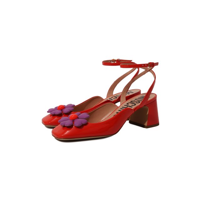 Кожаные туфли Moschino MA10556C1G/MBA, цвет красный, размер 40.5