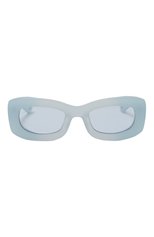 Женские солнцезащитные очки ÉTUDES голубого цвета, арт. WHISTLE LIGHT BLUE | Фото 2 (Кросс-КТ: С/з-унисекс; Тип очков: С/з; Оптика Гендер: оптика-женское, оптика-унисекс; Очки форма: Прямоугольные)