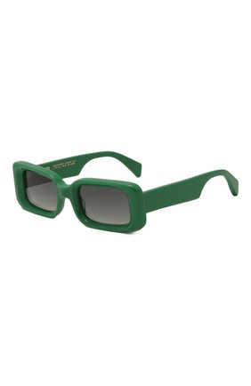Женские солнцезащитные очки KALEOS зеленого цвета, арт. BARBARELLA C-013 | Фото 1 (Кросс-КТ: С/з-унисекс; Тип очков: С/з; Оптика Гендер: оптика-унисекс; Очки форма: Прямоугольные)