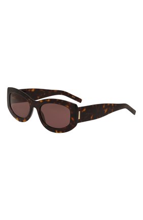 Женские солнцезащитные очки BOSS темно-коричневого цвета, арт. 1455 086 | Фото 1 (Тип очков: С/з; Оптика Гендер: оптика-женское; Очки форма: Овальные)