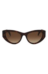 Женские солнцезащитные очки ALEXANDER MCQUEEN темно-коричневого цвета, арт. AM0377S 002 | Фото 3 (Тип очков: С/з; Оптика Гендер: оптика-женское; Очки форма: Cat-eye)