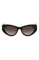 Женские солнцезащитные очки ALEXANDER MCQUEEN черного цвета, арт. AM0377S 001 | Фото 3 (Тип очков: С/з; Оптика Гендер: оптика-женское; Очки форма: Cat-eye)